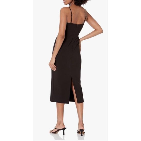 $298 NWT Likely Women's Black Solid Shepp Midi Sheath Dress Size 10 - Picture 2 of 11